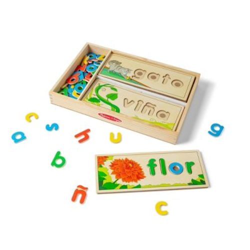 Spanish See & Spell Wooden Educational Language Learning Toy