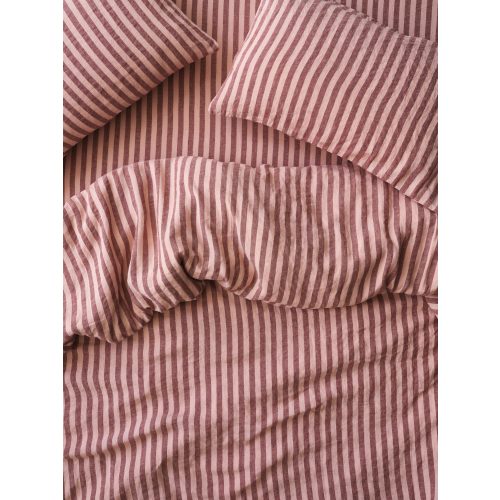Rhubarb & Rose Pembroke Stripe Linen Blend Duvet Cover