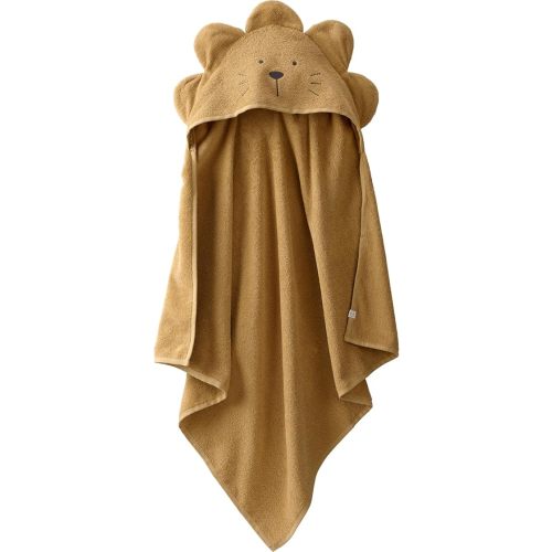 little planet by carter's Baby Organic Cotton Bath Towel, Lion, OSZ