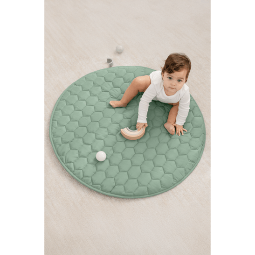 Premium Play Mat with Non-Slip Bottom, Round, Small