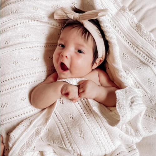 Pointelle Baby Blanket