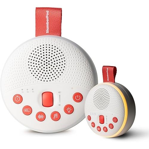SlumberPod SlumberCalm Portable Sound Machine | White Noise Sound Machine Baby | Shhh Mode | 21 Relaxing Sleep Sounds | Travel Sound Machine | Rechargeable Night Light | Baby Registry Gift