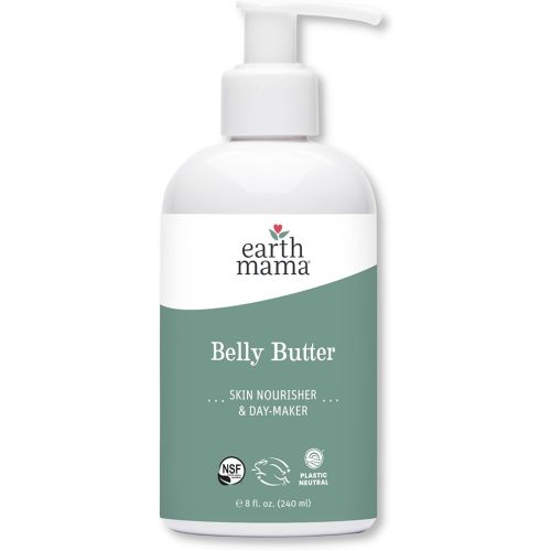 Earth Mama Belly Butter, Maternity Moisturizer for Dry Skin | Lotion for Pregnancy and Postpartum Recovery Self Care, Body Cream with Aloe, Fragrance Free, 8-Fluid Ounce