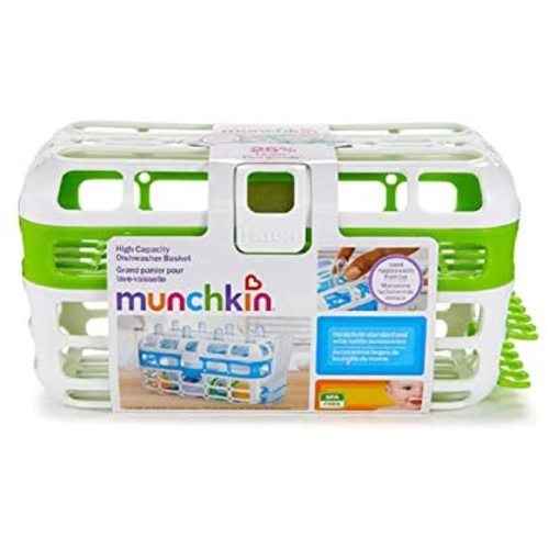 Munchkin High Capacity Dishwasher Basket, Assorted Colors - Green