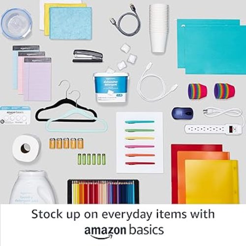 Amazon Basics Kids Velvet, Space Saving, Non-Slip Clothes Hangers for Infant and Toddler, Durable, 11.6 inches (for baby clothes), Pack of 50, Beige