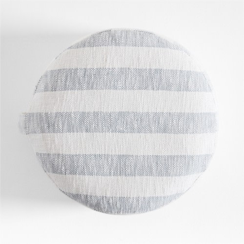 Personalized Cove Mist Blue Striped Kids Floor Cushion