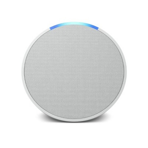 Amazon Echo Pop (1st Gen, 2023 Release) Full sound Compact Smart Speaker with Alexa, Color: Glacier White