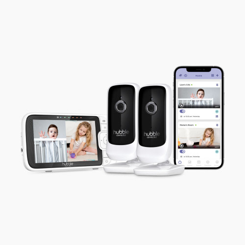 Hubble Connected Nursery Pal Link Premium Twin: 5" Smart Baby Monitor 2 Camera Set