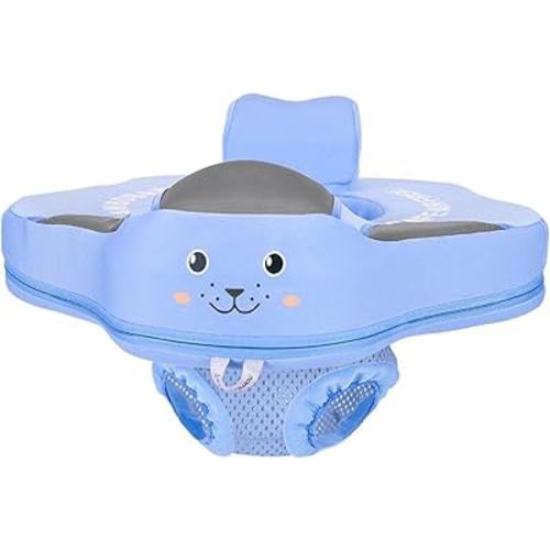 Mambo Baby Pool Float Non Inflatable Baby Float Baby Swimming Float with Safe Seat for Age 3-24 Months Toddler