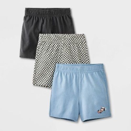 Toddler Boys' 3pk Racecar Shorts - Cat & Jack™ Blue