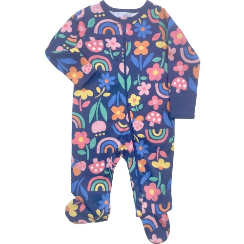 Wonder Nation Baby Gender Neutral Zip Front Footed Sleep N Play Pajamas, Sizes Preemie-6/9 Months