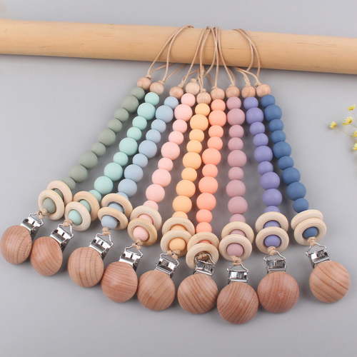 Food Grade Silicone Pacifier Chain - No Sharp Edges - Baby Infant Pacifier Clip Chain - Teething Toy for Daily Use