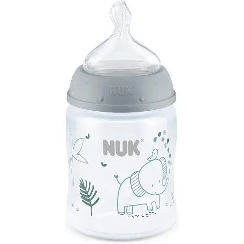 NUK Smooth Flow Anti Colic Baby Bottle, 5 oz, Elephant