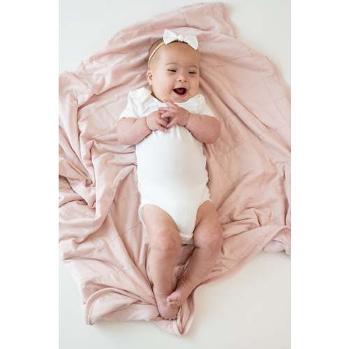Bamboo Baby Blanket in Blush Pink | 1.0 TOG | Kyte Baby