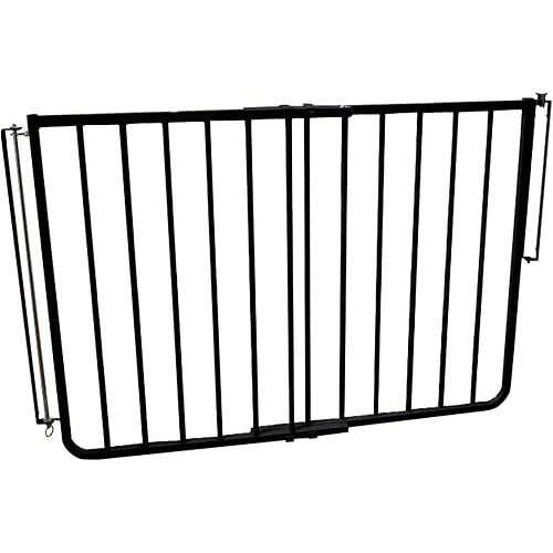 Cardinal Gates SS30 Stairway Special Baby Gate for Stairs - Adjustable Indoor Dog Gate - Aluminum Safety Gate for Kids & Pets - Can be Installed at Angles - 27 to 42.5 Inches Wide - Black