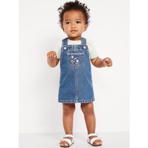 Embroidered Jean Skirtall Dress for Baby