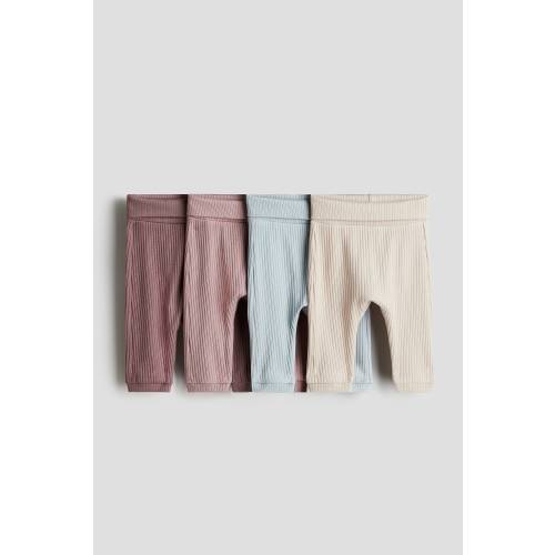 4-PACK RIBBED COTTON PANTS