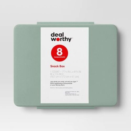 Snack Bento Box - Dealworthy™ Red: BPA-Free Polypropylene, Adult Dining