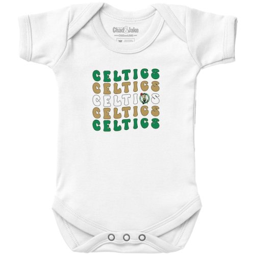 Boston Celtics Chad & Jake Newborn & Infant Groovy Bodysuit - White