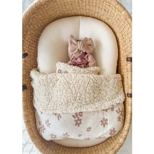Knit Sherpa Blanket | Cream & Teddy