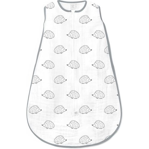 SwaddleDesigns Muslin zzZipMe Sleeping Sack, for Baby Boy and Girl, Wearable Blanket with 2-Way Zipper