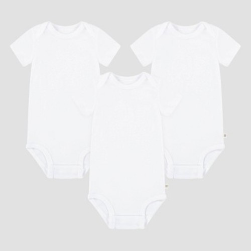 Huggies Baby 3pk Organic Bodysuit, Color: White, Size: Newborn