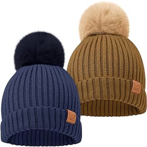 2-Pack Baby Hats, Baby Beanies for Girls, Boys - Toddler Hat, Newborn Hats, Beanies Babies, Baby Girl Hats, Baby Boy Hats, Infant Hat Baby Beanie, Kids Hat, Toddler Boy Hat, Toddler Girl Hat (Blast)