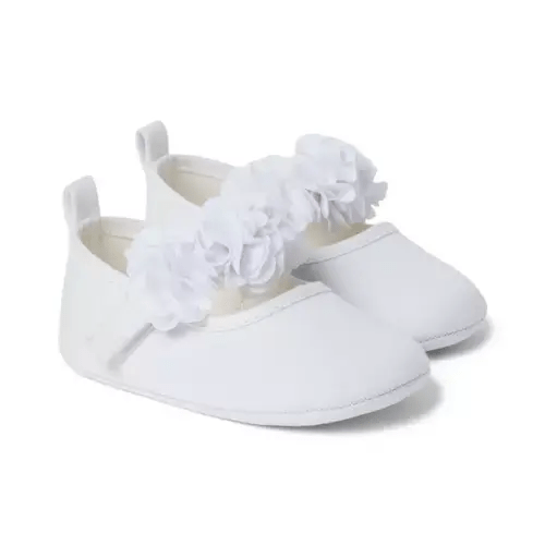 Baby White Baby Rosette Ballet Flat by Janie and Jack