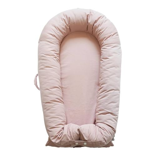 Deluxe Infant Lounger, Baby Nest Cover for Baby Girls & Boys, Newborn Essentials for Baby 0-12 Months, 100% Cotton, Portable Travel Bed (DustyRose)