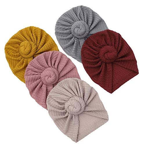 Baby Hats Newborn Baby Girls Turban Hospital Hat Infant Toddler Kid Hat Big Hair Bow Top Knot Head Wrap