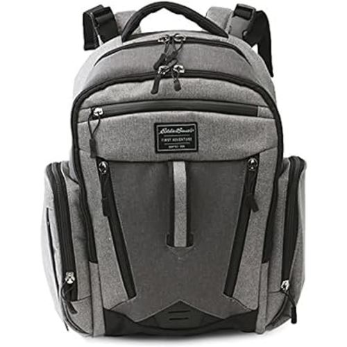 Eddie Bauer Places & Spaces Bridgeport Diaper Bag Backpack, 1 Count (Pack of 1)