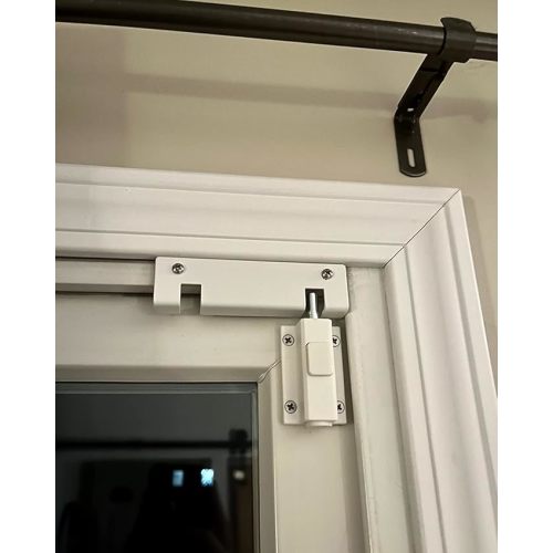 Sliding Door Security Lock - Sliding Patio Door Lock for Glass Doors, Child Safety Foot Locks, Lock Size 2.5 Inch Length, 1.5 Inch Width