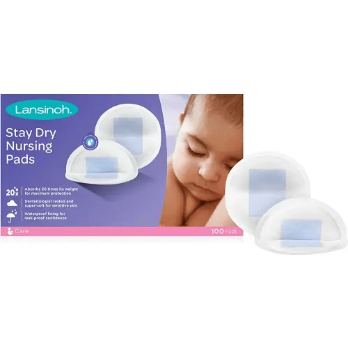 Lansinoh Reusable Nursing Pads for Breastfeeding Mothers, 8 Washable Pads,  Pink and Black