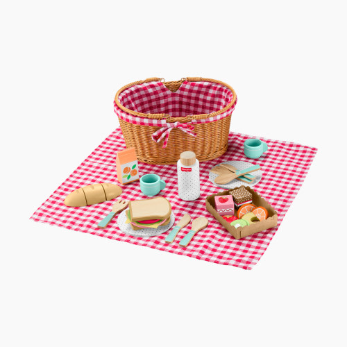 Fisher-Price Wooden Picnic Basket Set