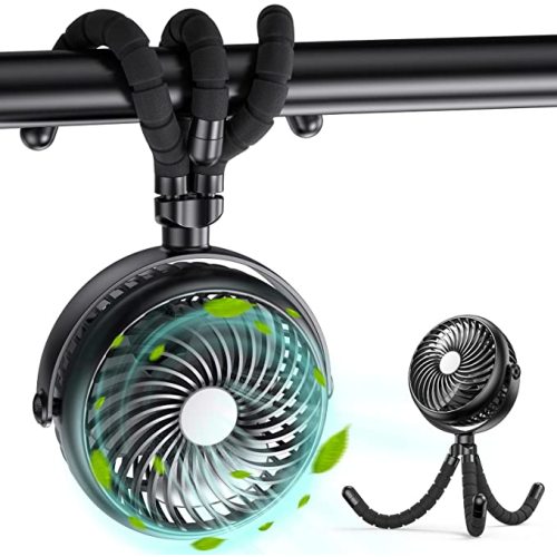 Amazon.com: AMACOOL Baby Stroller Fan 20H Work Time Battery Powered Clip on Fan with Flexible Tripod for Car Seat Crib Bike Treadmill Umbrella Wheelchairs… : Home & Kitchen