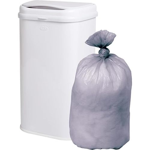 Ubbi Adult Diaper Pail Plastic Bags, 13-Gallon Capacity, Unscented, Durable, Perforated Edges, 75 Count