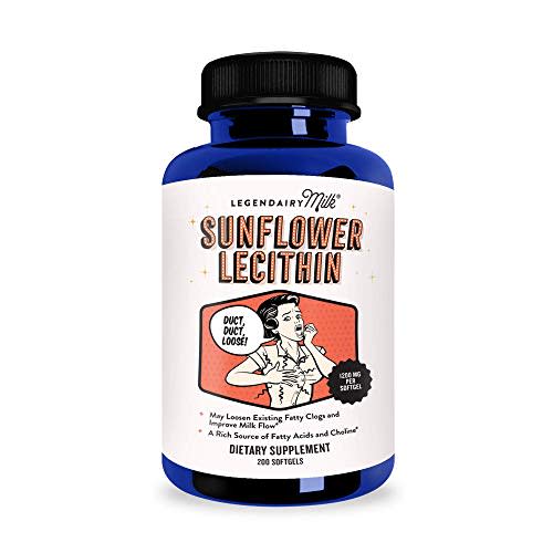 Legendairy Milk® Sunflower Lecithin, 1200mg of Organic Sunflower Lecithin per Softgel, 200 count bottle
