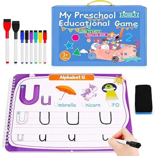 Preschool Learning Activities Educational Workbook, Handwriting Practice Book for Kids, Christmas Birthday Presents for 3 4 5 Year Old Boys Girl Toys for Kids, Montessori Busy Book Tracing Book Toys
