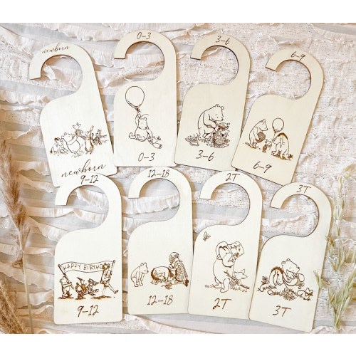 Classic Winnie the Pooh Wood Hanger Dividers