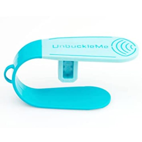 UnbuckleMe Car Seat Buckle Release Tool (As Seen on Shark Tank) - Easy Opener Aid for Arthritis, Long Nails, Older Kids - Button Pusher for Infant, Toddler, Convertible 5 pt Harness car Seats (Aqua) - Aqua Blue