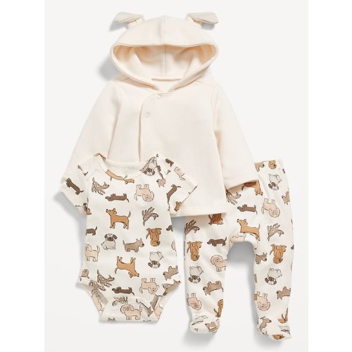 Unisex 3-Piece Printed Layette Set for Baby