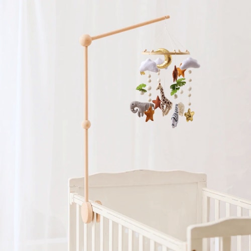 Crib mobile arm made from beech wood