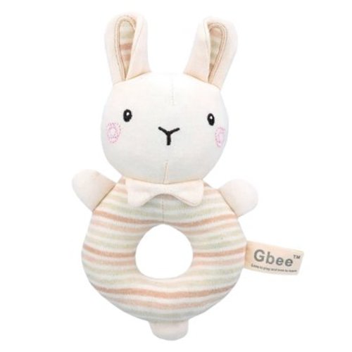 JikouIivo Baby Rattle Newborn Toys - Baby Rattles 0-6 Months,Hand Grab Sensory Shaker,Soft Plush Rattle Stuffed Animal Toy with Teether and Sound,Developmental Hand Grip Toys
