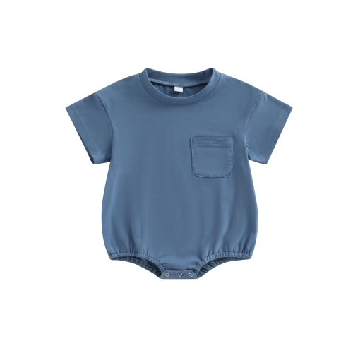 BABAMOON Infant Baby Boys Girls Bubble Romper Oversized Solid Color Short Sleeve Bodysuit Jumpsuit Outfits
