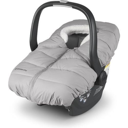 UPPAbaby CozyGanoosh for Aria and Mesa Infant Car Seat Carriers/Easily Attaches to Aria, Mesa, Mesa V2, Mesa Max/Ultra-Plush, Weather-Proof/Light Grey