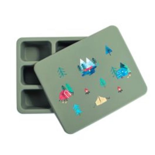 Silicone Bento Box Camper Sage Green by Austin Baby Collection