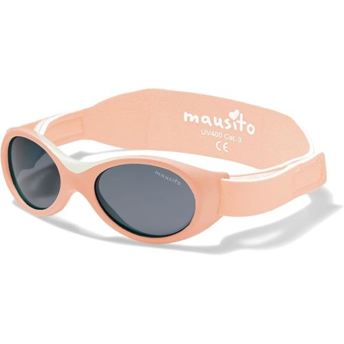Mausito BABY sunglasses 0-24 months | Flexible BPA-Free infant sunglasses with adjustable strap | 100% UV Protection Sunnies