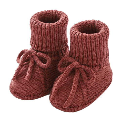 Otqutp Birthday Footwear for Toddler Girls Baby Booties Sock Shoes Hand Knitting Crochet Boy and Girl Cozy Shoes for 0 to 12 Months