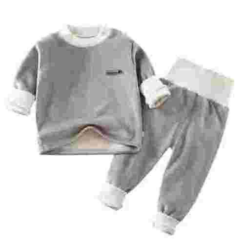 TAIAOJING Kids Boys Girls 2Pcs Clothes Set Baby Warm Underwear Set Autumn And Winter Children's Baby Homewear Pajamas With Wool Thickened High Waist Baby Long Sleeve Pajams 3-6 Months