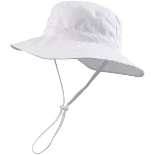 Peecabe Summer Baby Sun Hat for Boys Girls UPF 50+ Wide Brim Toddle Bucket Hat Adjustable Baby Beach Cap 0-8 Years